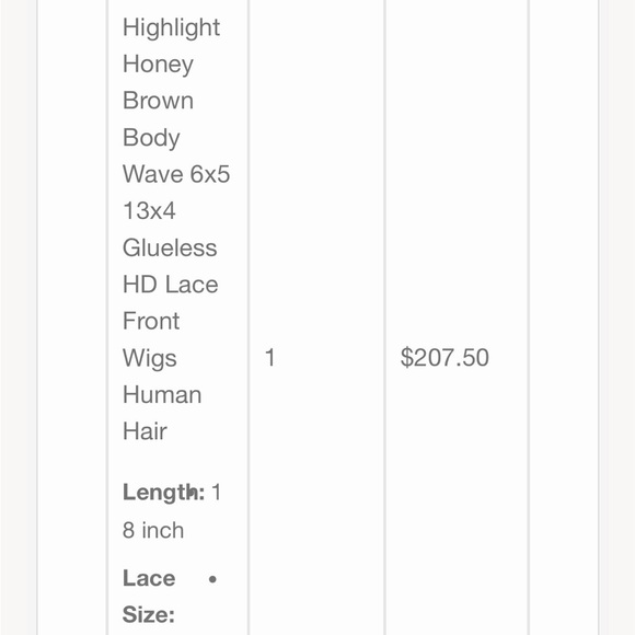 18” Highlight Honey Brown Body Wave 6×5 Glueless HD Lace Front Wigs Human Hair - Picture 5 of 5